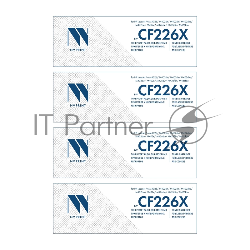 Картридж NVP совместимый NV-CF226X-SET4 для HP LaserJet Pro M402d/M402dn/M402dn/M402dne/M402dw/M402n/M426dw/M426fdn/M426fdw (9000k) (4 шт)