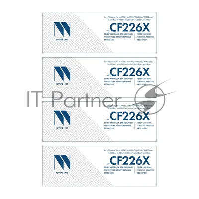Картридж NVP совместимый NV-CF226X-SET4 для HP LaserJet Pro M402d/M402dn/M402dn/M402dne/M402dw/M402n/M426dw/M426fdn/M426fdw (9000k) (4 шт)