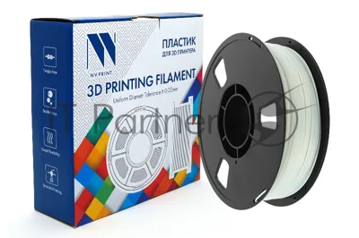 Филамент NV PRINT TPU Silk White для 3D печати белый диаметр 1.75мм длина 330 метров масса 1 кг