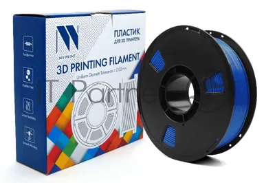 Филамент NV PRINT TPU Silk Blue для 3D печати диаметр 1.75мм 330 метров масса 1 кг
