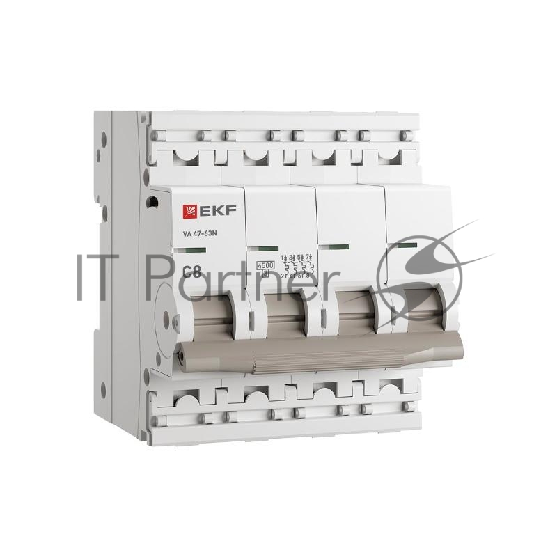 Автоматический выключатель EKF M634408C 4P 8А (C) 4,5kA ВА 47-63N PROxima