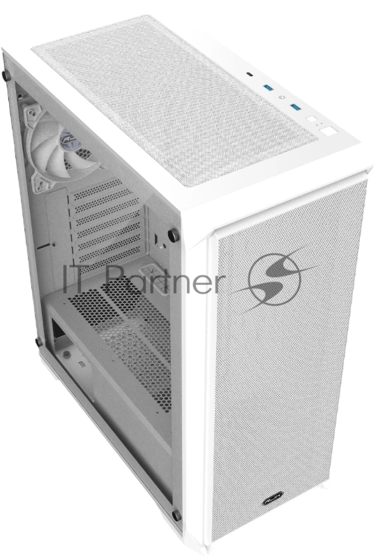 Корпус без блока питания Raijintek ARCADIA 41, Midi-Tower, TG, 1x120мм, 2xUSB-A 3.0 + 1xUSB-C, ATX, mATX, mITX White
