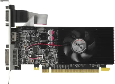 Видеокарта AFOX GeForce GT 610, 2 GB DDR3, 64 bit, HDMI, DVI-D, VGA, GPU 810 MHz