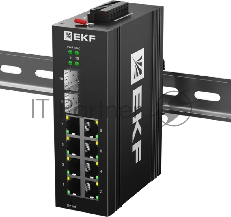 Коммутатор EKF TSX-ML2-2GX/SFP-8GTP, 8×1 Гбит/с PoE + 2×1 Гбит/с SFP, управляемый