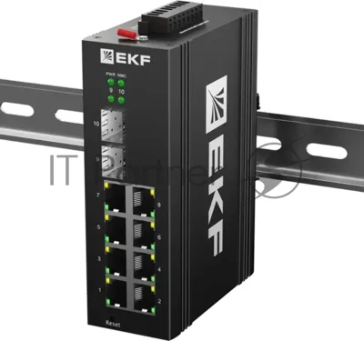 Коммутатор EKF TSX-ML2-2GX/SFP-8GTP, 8×1 Гбит/с PoE + 2×1 Гбит/с SFP, управляемый