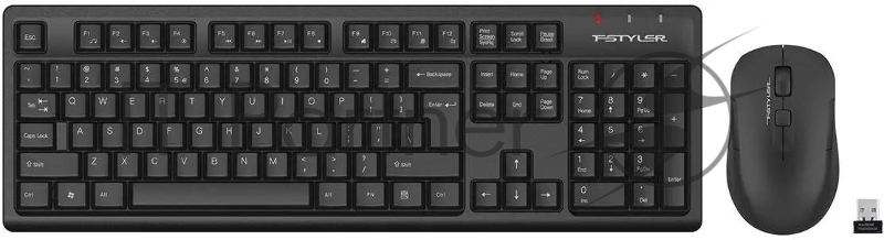 Комплект клавиатура+мышь A4Tech FStyler FG1200S беспроводной, USB, чёрный
