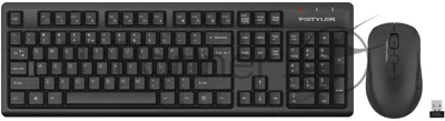 Комплект клавиатура+мышь A4Tech FStyler FG1200S беспроводной, USB, чёрный