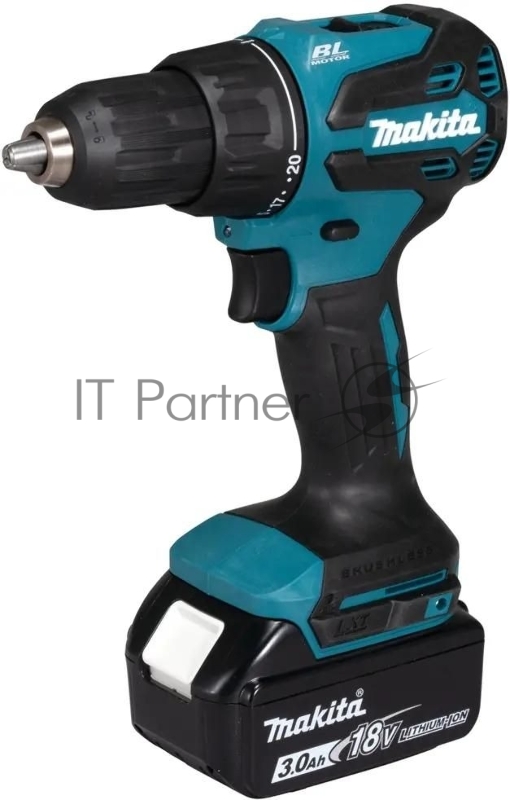 Дрель-шуруповерт Makita DHP490SF1J, 18 В, 3 Ач, 50 Нм, бесщеточный, ударный