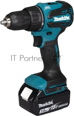 Дрель-шуруповерт Makita DHP490SF1J, 18 В, 3 Ач, 50 Нм, бесщеточный, ударный