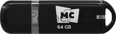 Флешка USB MORE CHOICE МФБ64 Black (4620202558947), 64GB, USB 3.0, R/W 25/15, черный