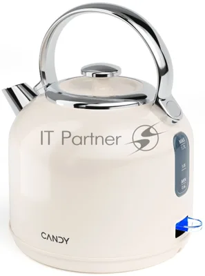 Чайник электрический Candy CK-205 слоновая кость, 1.7 л, 2200 Вт, скрытый нагревательный элемент