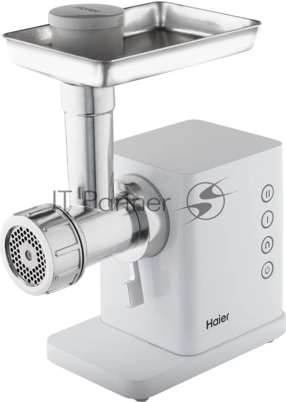 Мясорубка электрическая Haier HG-700 белый, 1900 Вт, 3.0 кг/мин, реверс, защита от перегрузки, металлический лоток, насадки - 5