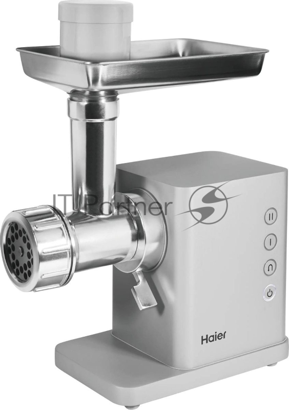 Мясорубка электрическая Haier HG-702 серебристый, 1900 Вт, 3.5 кг/мин, реверс, защита от перегрузки, насадки - 14