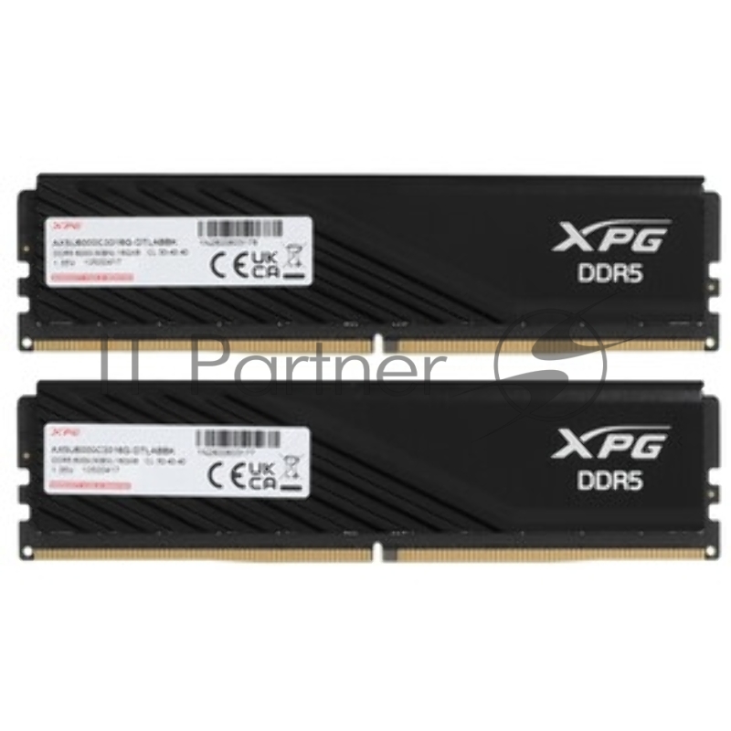 Оперативная память ADATA Lancer Blade, DDR5, 32GB (2x16GB), 6000 MHz, CL48, с радиатором, чёрный