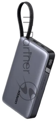 Портативный аккумулятор UGREEN PB551 55992B 145W Power Bank 0mAh USB-C&USB-A со встроенным кабелем USB-C. Цвет: серый космос