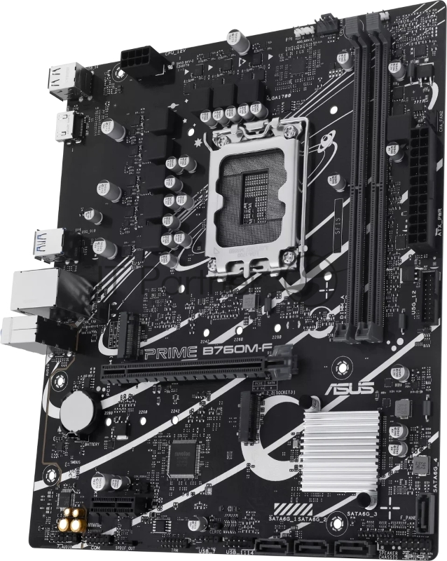 Материнская плата ASUS PRIME B760M-F, LGA 1700, Intel B760, 2xDDR5, 4xSATA, 2xM.2, 1xPCIe 4.0 x16, 1xPCIe 3.0 x1, 1xHDMI, 1x1Gb LAN, 4xUSB-A 5Gbps, 2xUSB-A 2.0, 7.1, mATX