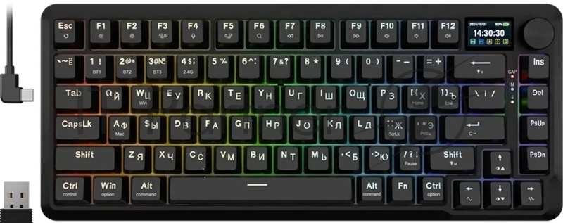 Клавиатура беспроводная Defender Redragon Flekact Pro black (USB/BT, 81 клавиша)