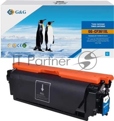Картридж лазерный G&G GG-CF361XL голубой (18000стр.) для HP CLJ M552dn/M553N/M553DN/M553X/M577C/M577Z/M577F/M577DN