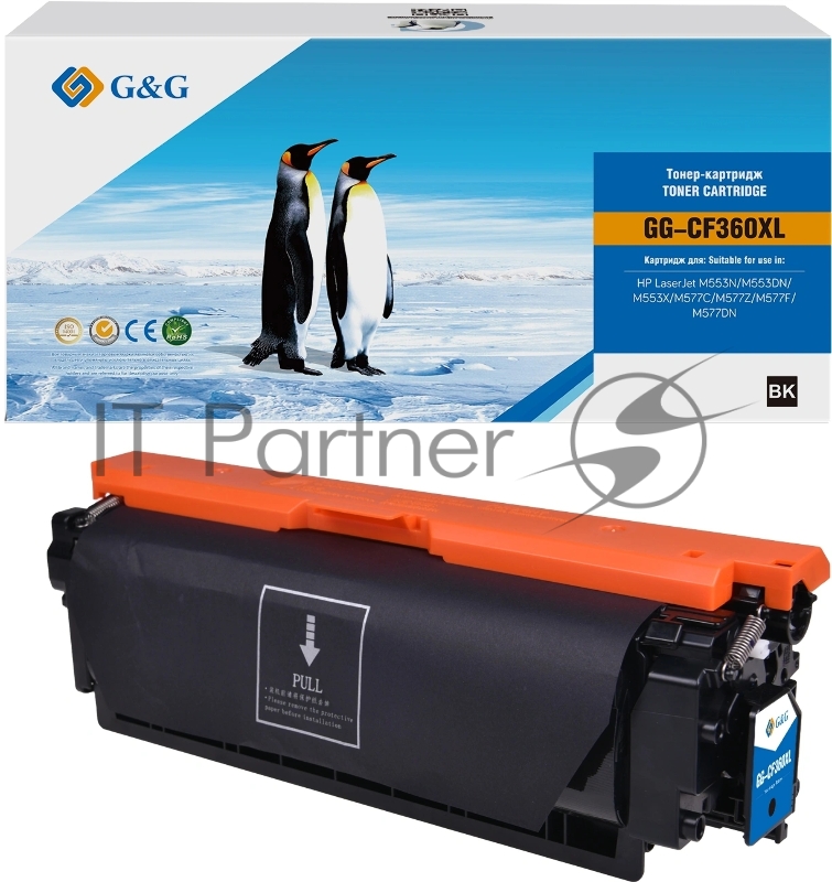 Картридж лазерный G&G GG-CF360XL черный (12500стр.) для HP CLJ M552DN/M553N/M553DN/M553X/M577C/M577Z/M577F/M577DN