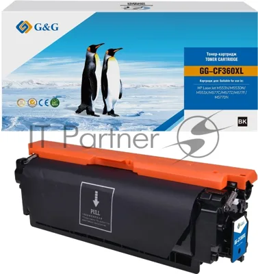 Картридж лазерный G&G GG-CF360XL черный (12500стр.) для HP CLJ M552DN/M553N/M553DN/M553X/M577C/M577Z/M577F/M577DN