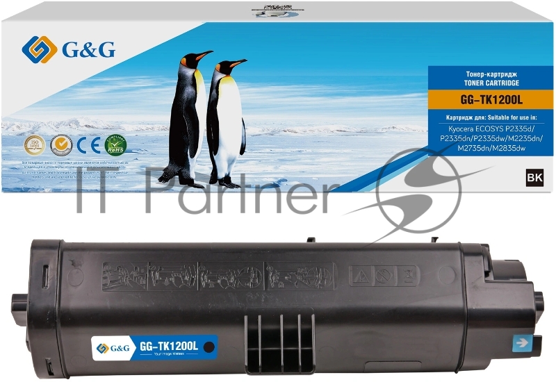 Картридж лазерный G&G GG-TK1200L черный (11000стр.) для Kyocera ECOSYS P2335d/P2335dn/P2335dw/M2235dn/M2735dn/M2835dw