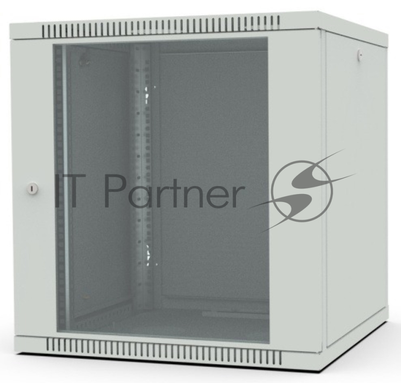 Шкаф настенный 19", 12U Filum FL-WB-1266GM-GY Wall Box (ШxГxВ) 600x600x623 мм, дверь стеклянная, цвет серый RAL7035