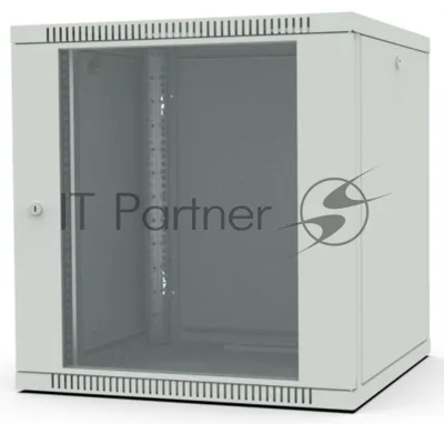 Шкаф настенный 19", 12U Filum FL-WB-1266GM-GY Wall Box (ШxГxВ) 600x600x623 мм, дверь стеклянная, цвет серый RAL7035