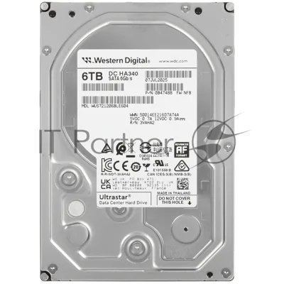 Жесткий диск серверный Western Digital SATA-III 6TB 0B47488 WUS721206BLE604 Ultrastar DC HA340