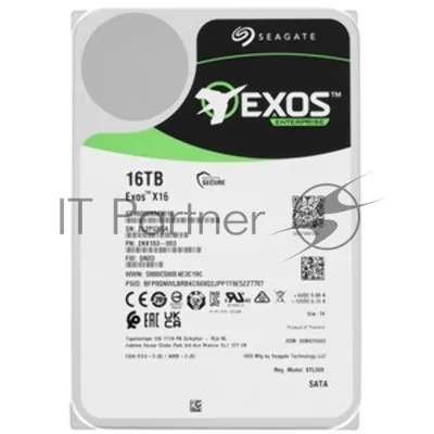 Жесткий диск HDD Seagate Exos 16Tb 7200rpm SATA 512Mb 3.5"