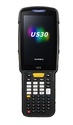 Терминал сбора данных M3 Mobile US30W all-in-one, Android 13.0 GMS, WVGA, 802.11 a/b/g/n/ac/ax Wi-Fi 6, SE4770 2D Imager Scanner, BT5.3, 4G/64G, 38 Keypad , 6700mAh Battery, Trigger mounted