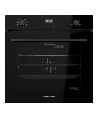 Духовой шкаф Kuppersberg, High-Tech, 72 л, поворотное/сенсорное управление, дисплей, таймер, 7 режимов, макс. температура 300 градусов, телескопические направляющие (на 1 уровень), доводчик двери, цвет черный, цвет фурнитуры черный