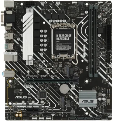 Материнская плата ASUS PRIME H610M-A R2.0, LGA 1700, Intel H610, 2xDDR5, 4xSATA, 2xM.2, 1xPCIe 4.0 x16, 1xPCIe 3.0 x1, 1xVGA, 1xHDMI, 1xDP, 1x1Gb LAN, 1xUSB-A 10Gbps, 4xUSB-A 2.0, 3x3.5 мм, 7.1, mATX