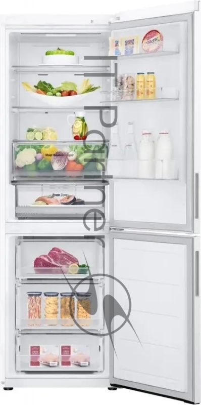 Холодильник LG GC-B459AQQW белый двухкамерный 234/110л морозилка снизу, No Frost
