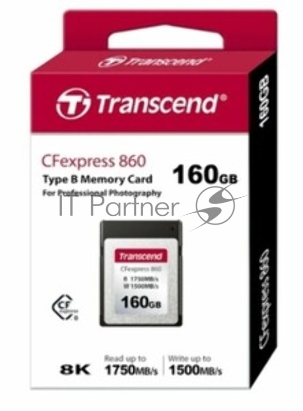 Флеш карта CFexpress Type B 160GB STranscend CFexpress 860 Type B 1500/1750 Mb/s