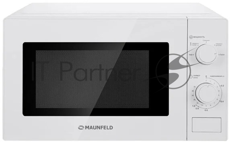 Микроволновая печь Maunfeld MFSMO720MW01 белый, 20 л, 700 Вт, переключатели - поворотный механизм
