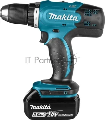 Дрель-шуруповерт Makita DDF453RFE, 18 В, 3 Ач, 42 Нм, щеточный
