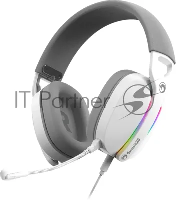Гарнитура Marvo Pulz 70S Gaming Headset белый, проводная, USB, 7.1 Surround, RGB-подсветка