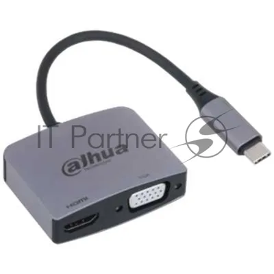USB-концентратор Dahua TC32, USB Type-C, HDMI + VGA Docking Station, USB