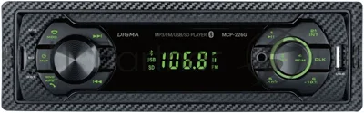 Автомагнитола Digma MCP-226G, 1 DIN, USB Type-A, AUX
