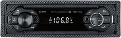 Автомагнитола Digma MCP-226W, 1 DIN, USB Type-A, AUX