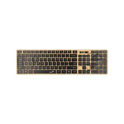 Клавиатура Genius Slimstar 7250BT гибридная, Bluetooth, радиоканал, сосновое дерево/чёрный