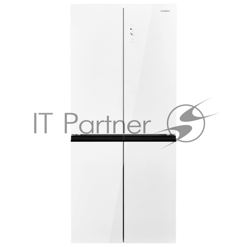 Холодильник Maunfeld MFF192NFPW01 Inverter белый трехкамерный 334/184л морозилка снизу, No Frost, Side by Side