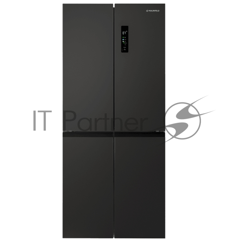 Холодильник Maunfeld MFF192NFSB01 Inverter черная сталь трехкамерный 334/184л морозилка снизу, No Frost, Side by Side
