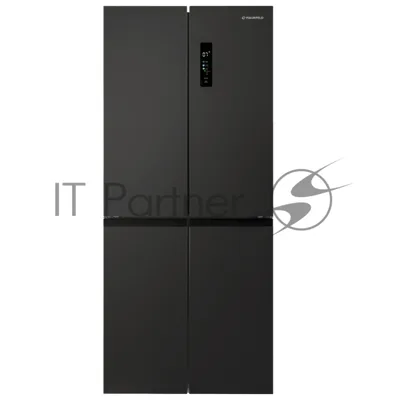 Холодильник Maunfeld MFF192NFSB01 Inverter черная сталь трехкамерный 334/184л морозилка снизу, No Frost, Side by Side