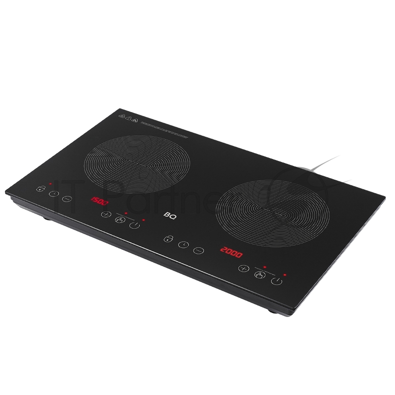 Плита настольная индукционная BQ HP105W чёрный, 3.5 кВт, индукция, конфорки - 2, стеклокерамика, сенсор