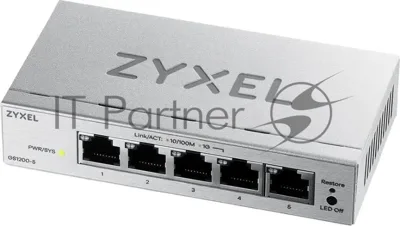 Коммутатор ZYXEL GS1200-5V3-EU0101F, 5×1 Гбит/с, управляемый