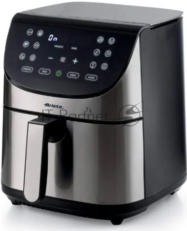Аэрофритюрница Ariete 4628/00 черный/серебристый, 1800 Вт, 7 л, сенсор, 12 программ