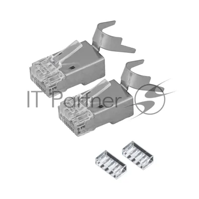 Разъем RJ-45(8P8C) под витую пару, FTP, CAT 6А, блистер 2шт. REXANT