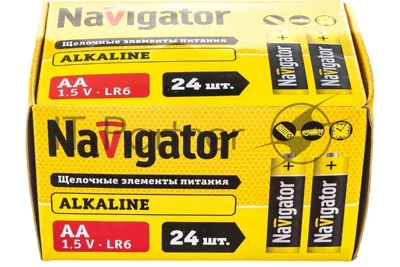 Элемент питания алкалиновый AA/LR6 14 060 NBT-NPE-LR6-BOX24 (уп.24шт) Navigator 14060