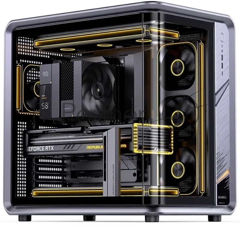 Корпус Jonsbo Jonsplus BO400CG, Midi-Tower, серый